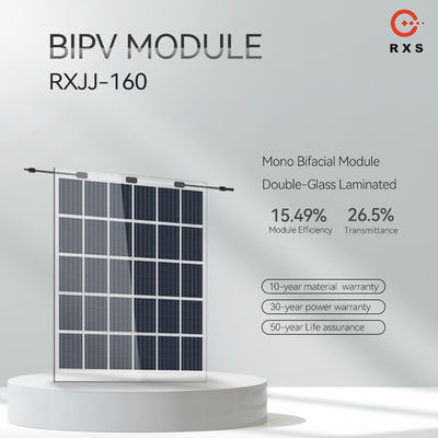 クラス A ガラス BIPV 太陽電池パネル 160W 200W 250W 透明なカスタマイズ可能
