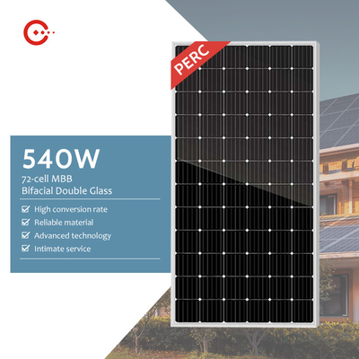 Rixin 550wの倍ガラスPVモジュールのモノクリスタル ケイ素の太陽電池パネルの価格