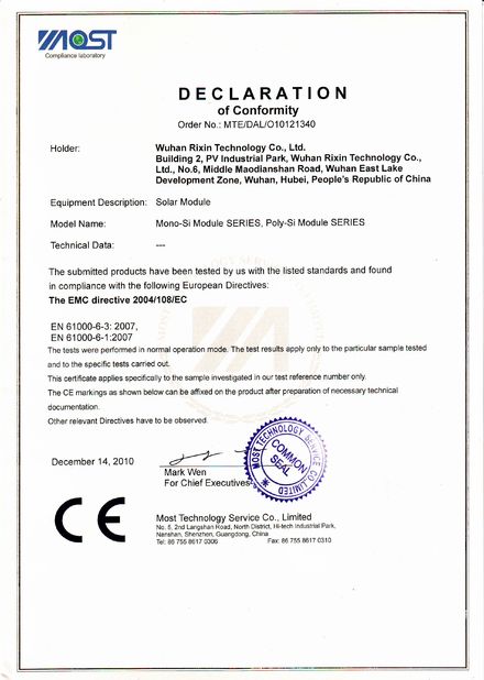 中国 Wuhan Rixin Technology Co., Ltd. 認証